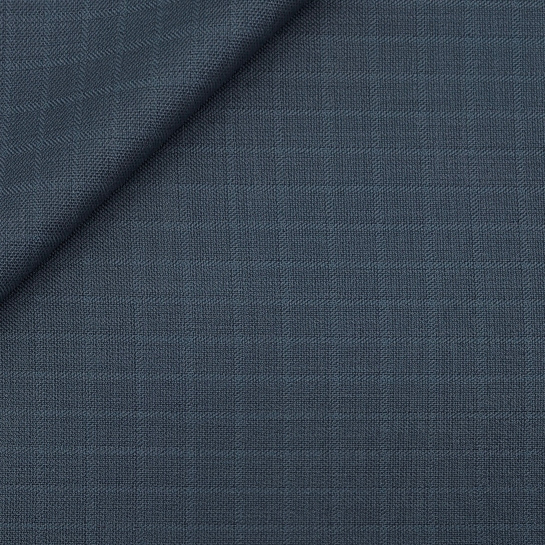 Blazer Fabric Raymond Poly Viscose Windowpane Check Colour Greyish Blue